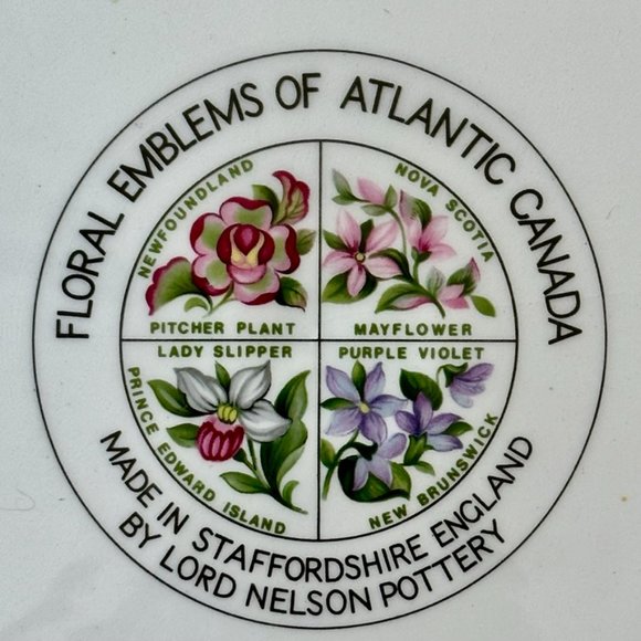 Vintage (1970s) Lord Nelson Pottery Atlantic Canada Flowers Plate - Picture 5 of 5